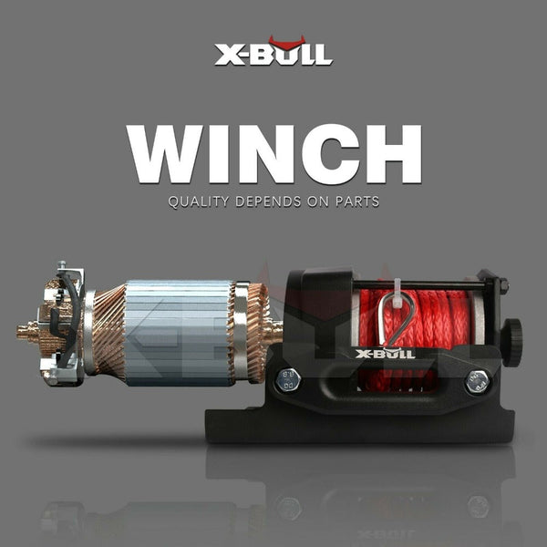 X-Bull 12V Electric Winch Boat 3000Lbs Synthetic Rope Wireless Remote Atv 4Wd Units