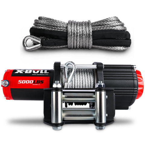 X Bull Electric Winch 12V 5000Lbs Wireless Steel Cable Atv Boat With 13M Synthetic Rope Tow Bars & Winches