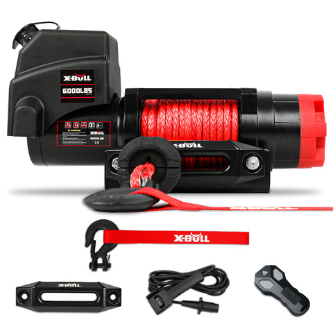X Bull Electric Winch 6000Lbs 12V Boat Synthetic Rope Wireless Remote 4Wd Atv Utv Tow Bars & Winches