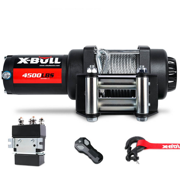 X Bull 12V Electric Winch 4500Lbs Steel Wire Cable Boat Atv Utv Trailer Units Tow Bars & Winches