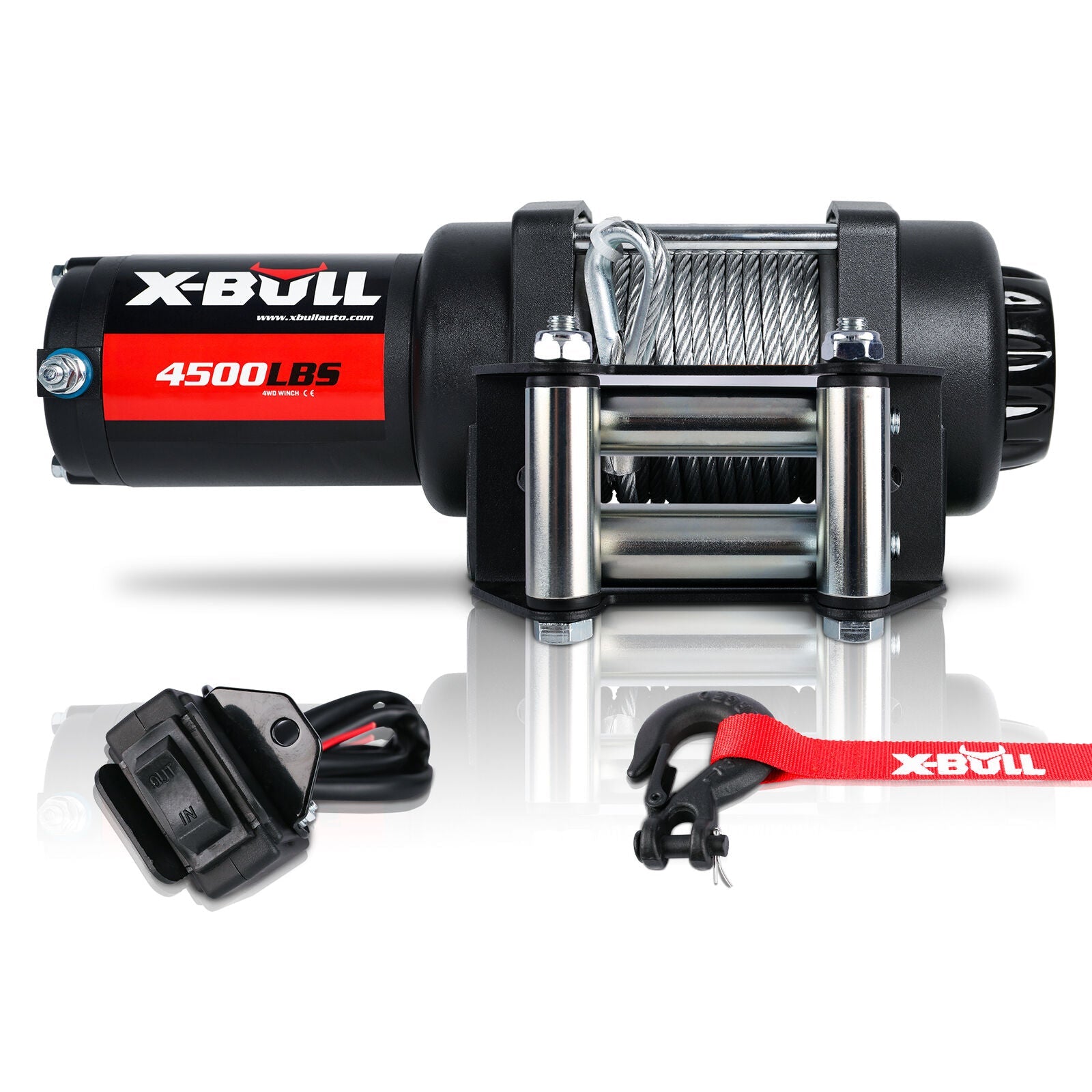 X Bull Electric Winch 4500Lbs/2041Kg Steel Cable Wireless Remote Boat Atv 4Wd Tow Bars & Winches