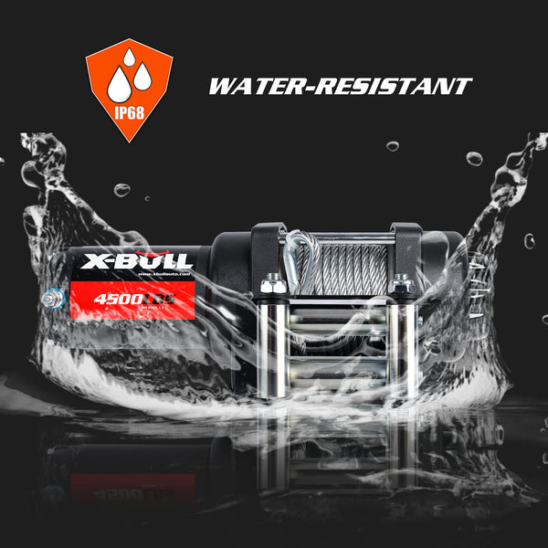 X Bull Electric Winch 4500Lbs/2041Kg Steel Cable Wireless Remote Boat Atv 4Wd Tow Bars & Winches