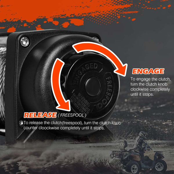 X Bull 12V Electric Winch 4500Lb Boat Trailer Steel Cable With 5.5Mx13m Synthetic Rope Orange Tow Bars & Winches