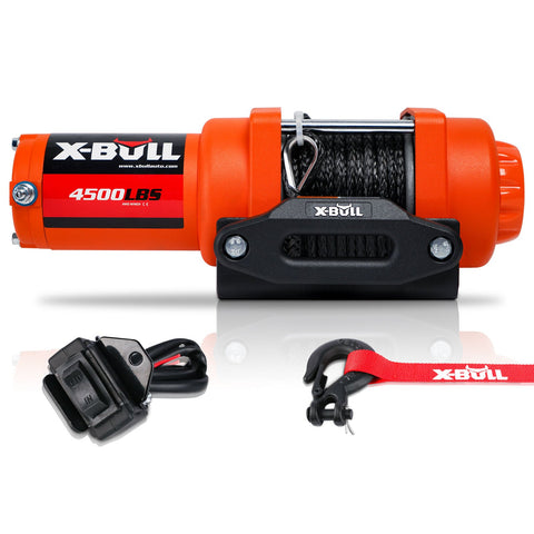 X Bull Electric Winch 12V Synthetic Rope 4500Lbs Wireless Remote Atv Utv 2041Kg Tow Bars & Winches