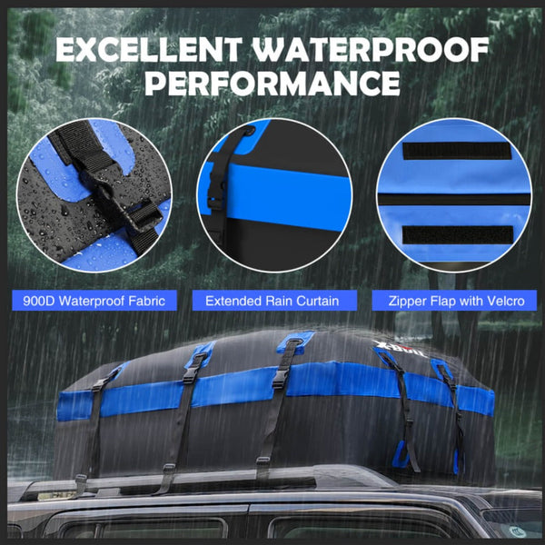 X-Bull Car Roof Cargo Bag Rooftop Carrier 100% Waterproof Top Luggage For All Vehicles