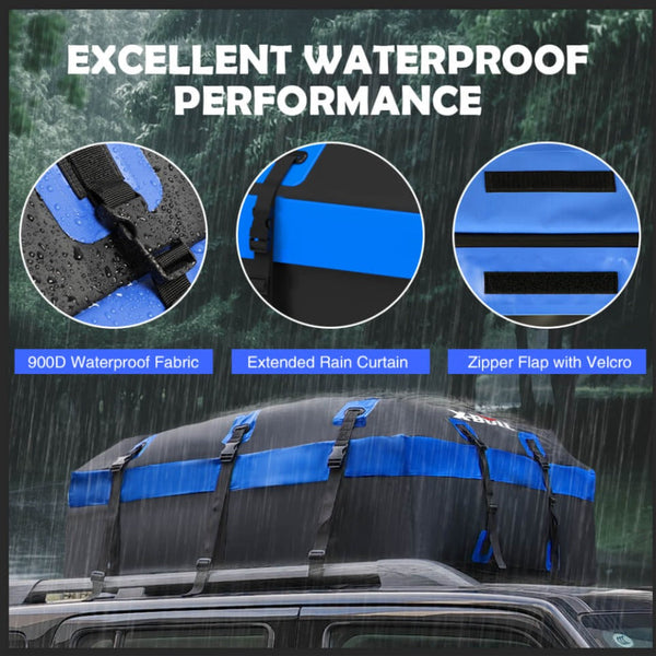 X Bull Car Roof Cargo Bag Rooftop Carrier 100% Waterproof Top Luggage For All Vehicles Roof Racks