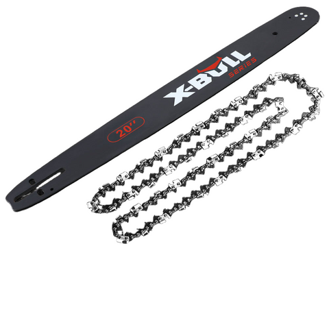 X Bull 20'' Chainsaw Bar And .325 Pitch Gauge 76 Link Universal Chainsaws