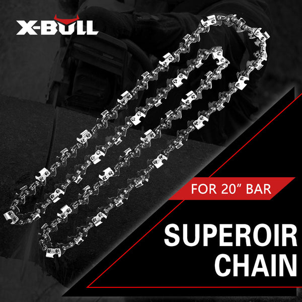 X Bull 20'' Chainsaw Bar And .325 Pitch Gauge 76 Link Universal Chainsaws