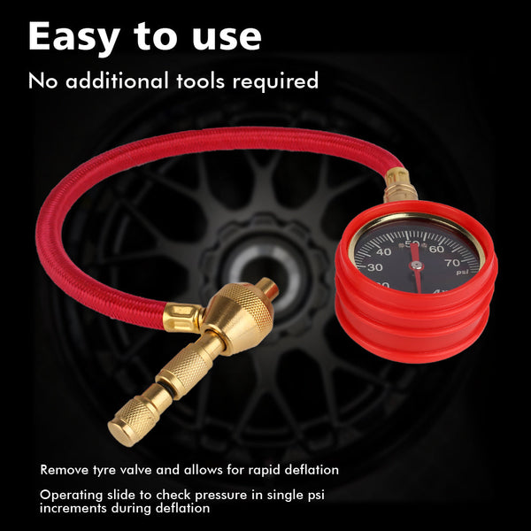X Bull Tyre Tire Automatic 4Wd Pressure Gauge Brass Deflators