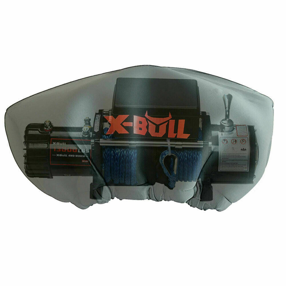 X Bull Winch Cover Waterproof Fits 8000 17000Lbs Dust Soft 4X4 Tow Bars & Winches