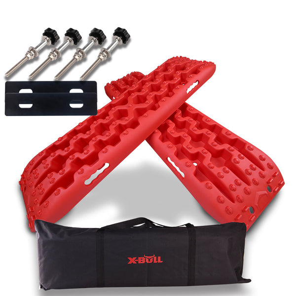 X-Bull Recovery Tracks Sand Kit Carry Bag Mounting Pin Sand/Snow/Mud 10T 4Wd-Red Gen3.0