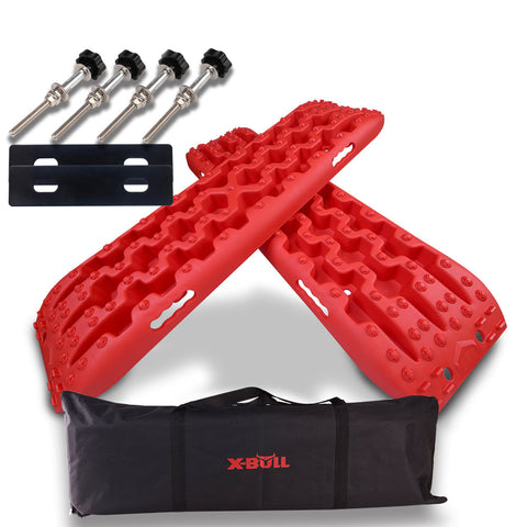 X-Bull Recovery Tracks Sand Kit Carry Bag Mounting Pin Sand/Snow/Mud 10T 4Wd-Red Gen3.0
