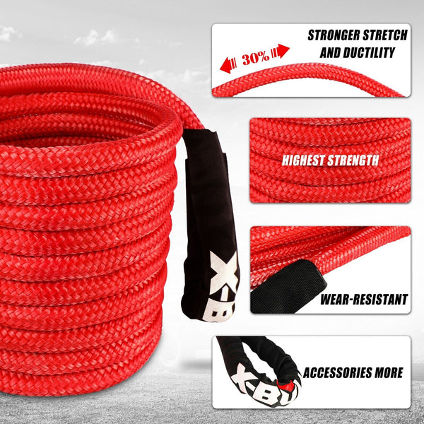 X-Bull Kinetic Rope 25Mm 9M Snatch Strap Recovery Kit Dyneema Tow Winch
