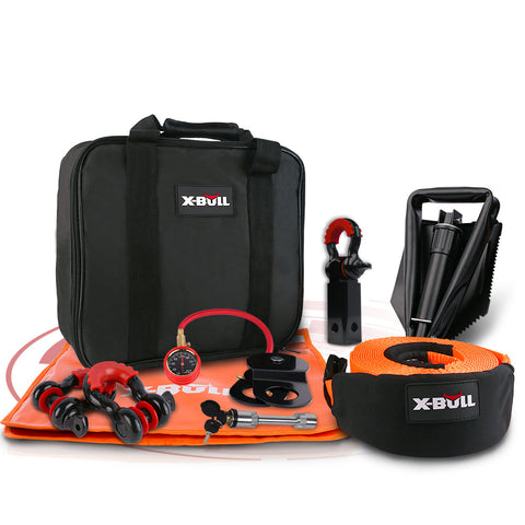 X X-Bull Winch Recovery Kit 11Pcs 4Wd 4X4 Pack Off Road Snatch Strap Essential