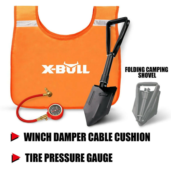 X X-Bull Winch Recovery Kit Tracks /Snatch Strap Off Road 4Wd Orange