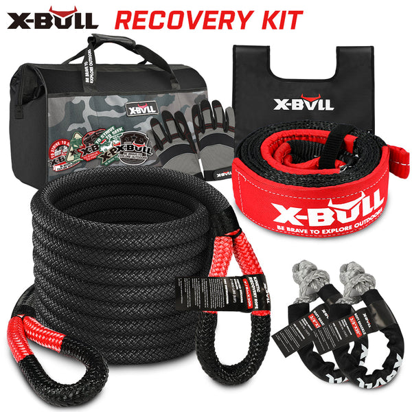 X Bull Recovery Kit 4X4 Off Road Kinetic Rope Snatch Strap Winch Damper 4Wd13pcs Tow Bars & Winches