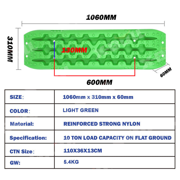 X Bull Sand 2 Pairs / Snow Mud 10T 4Wd Gen 3.0 Green Recovery Tracks