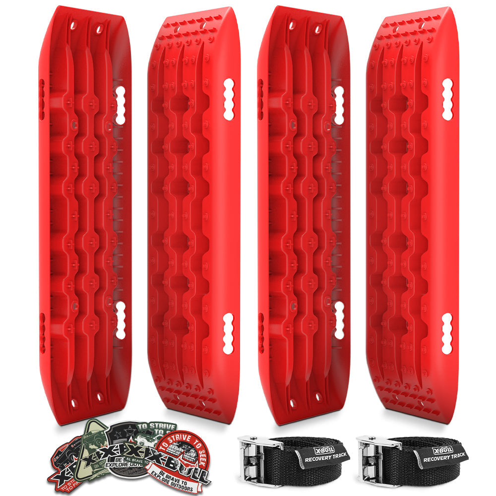 X Bull 10T Sand Mud Snow 2 Pairs Offroad 4Wd 4X4 2Pc 91Cm Gen 2.0 Red Recovery Tracks