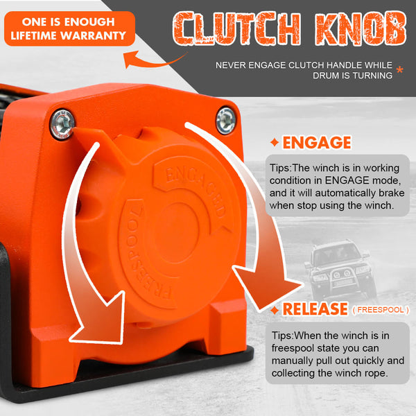 Zesuper 12V Electric Winch 4500Lb Synthetic Rope Boat Atv Trailer 4Wd Tow Bars & Winches