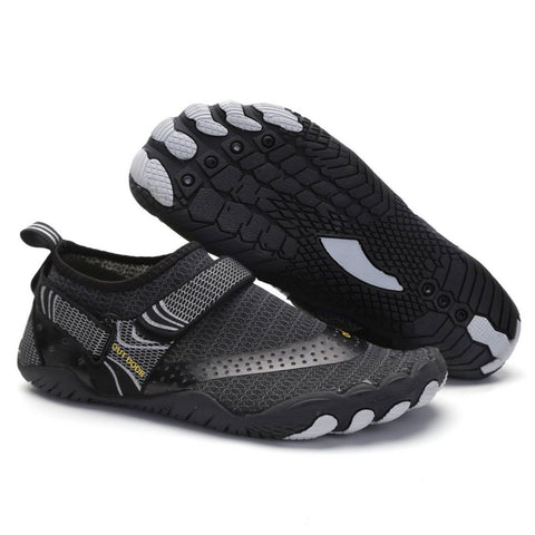 Men Women Water Shoes Barefoot Quick Dry Aqua Sports - Black Size Eu40 = Us7