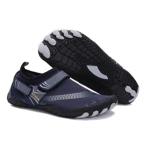 Men Women Water Shoes Barefoot Quick Dry Aqua Sports - Blue Size Eu37 = Us4