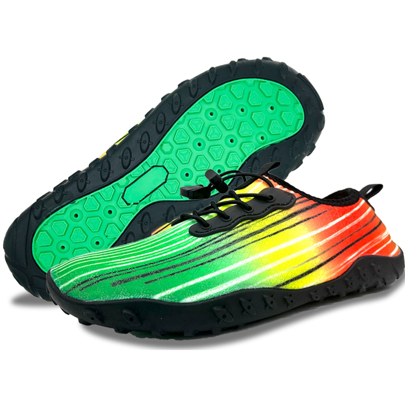 For Men And Women Soft Breathable Slip On Aqua Socks Swim Beach Pool Surf Yoga (Green Size Us 11) Water Shoes