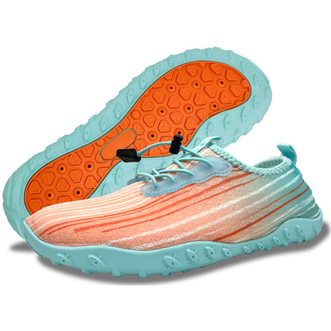 Water Shoes For Men And Women Soft Breathable Slip-On Aqua Socks Swim Beach Pool Surf Yoga (Orange Size Us 10.5)