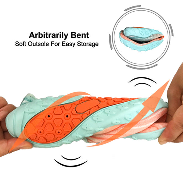 Water Shoes For Men And Women Soft Breathable Slip-On Aqua Socks Swim Beach Pool Surf Yoga (Orange Size Us 6.5)