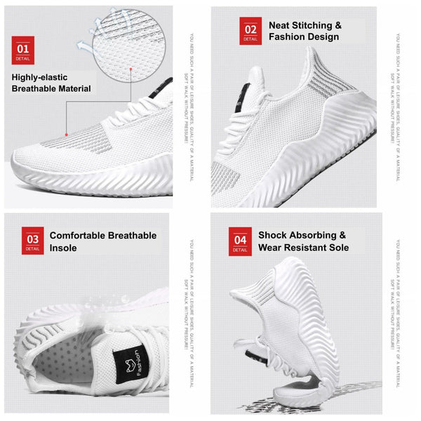 Men's Sneakers Outdoor Road Shoes Breathable Lightweight Non Slip (Black Size Us10.5=Us45 ) Athletic Shoes