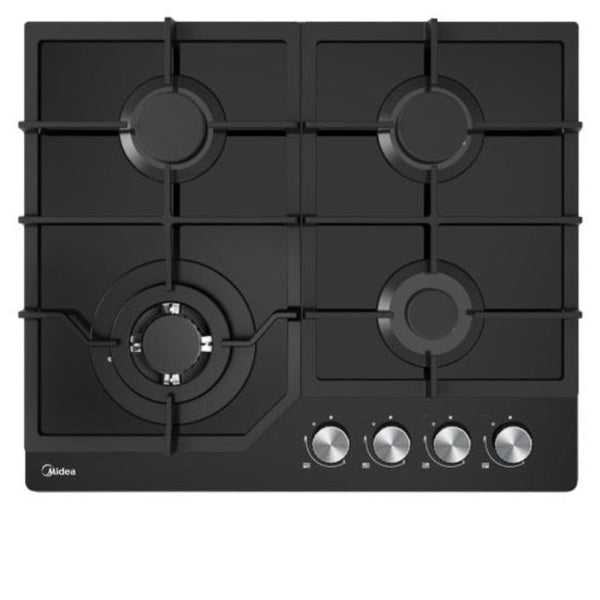 Midea Gas Glass Cooktop 60Cm Black Cooktops