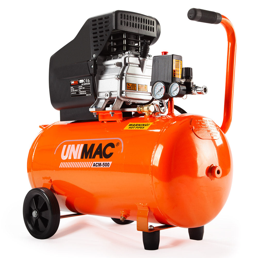 Unimac Air Compressor 50L 3Hp Electric Portable Inflator Direct Tank Pump Oil Air Compressors