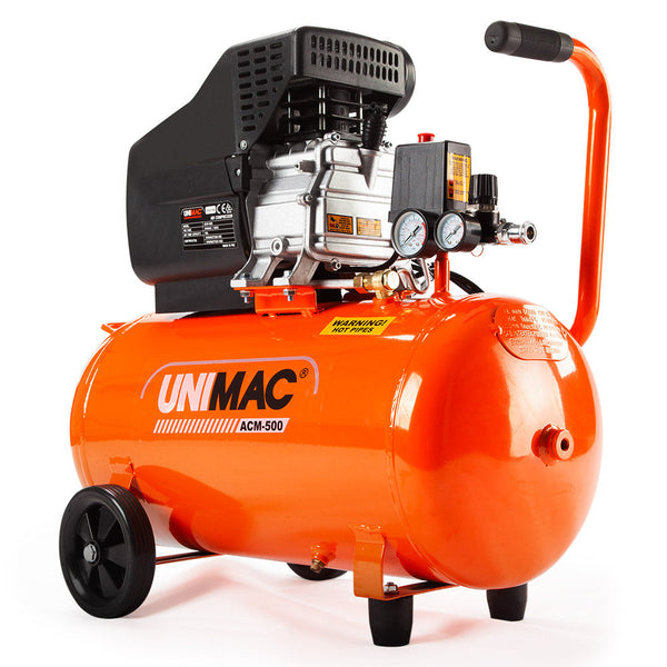 Unimac Air Compressor 50L 3Hp Electric Portable Inflator Direct Tank Pump Oil Air Compressors