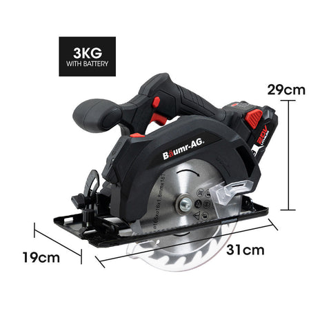 Baumr Baumr-Ag Cs3 20V Sync Cordless Circular Saw With Battery And Fast Charger Kit