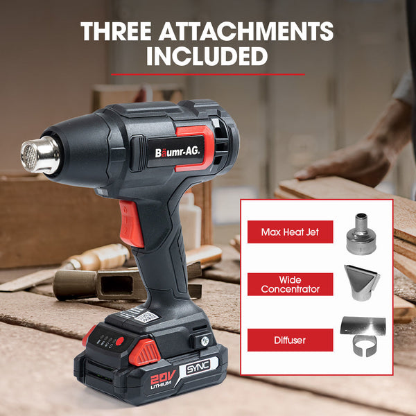 Baumr Baumr-Ag Hg3 20V Sync Cordless Power Heat Gun, With Battery And Fast Charger Kit