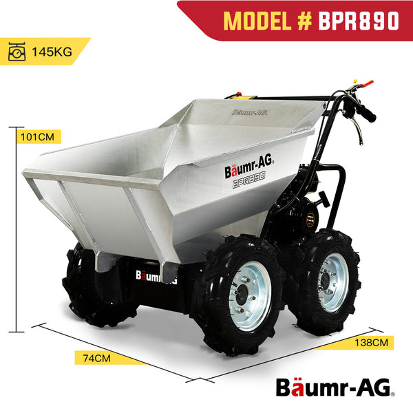 Baumr Ag Baumr Ag Mini Dumper Power Wheel Barrow Tracked Motorised Petrol Powered Wheelbarrow Wheelbarrows Carts Wagons