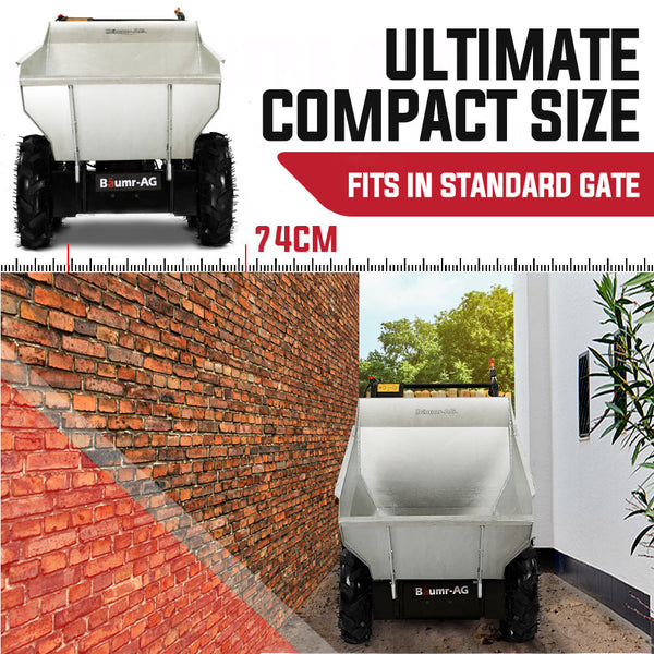 Baumr Ag Baumr Ag Mini Dumper Power Wheel Barrow Tracked Motorised Petrol Powered Wheelbarrow Wheelbarrows Carts Wagons