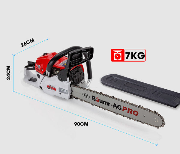 Baumr-Ag 62Cc Petrol Commercial Chainsaw 20 Bar E-Start Pruning Saw
