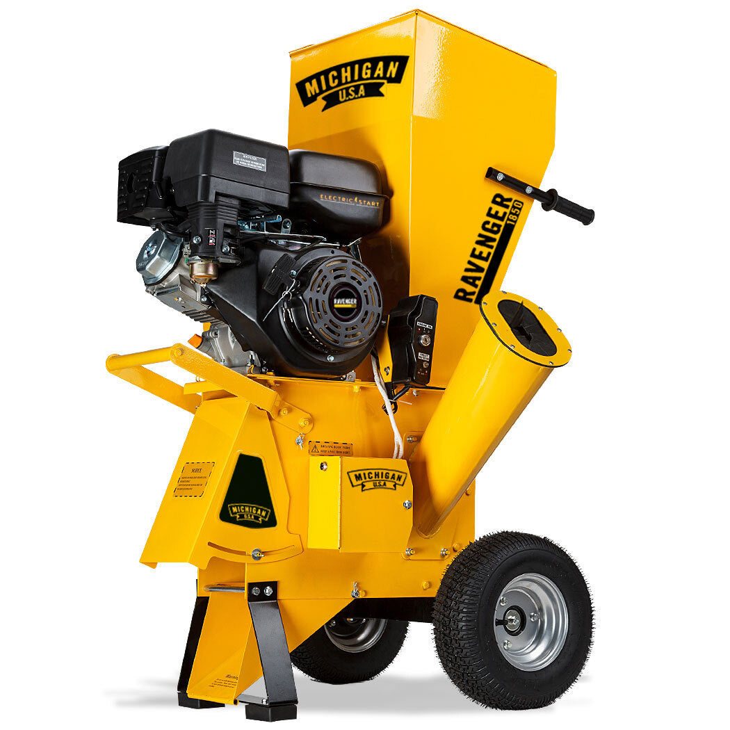 Michigan 18Hp Petrol Wood Chipper Commercial 420Cc Shredder Mulcher Garden Tree Grinder Chippers Shredders Mulchers