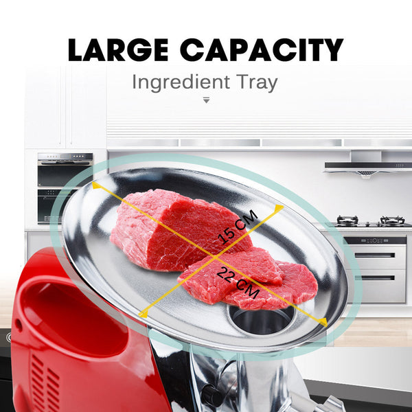 Eurochef Electric Meat Grinder Sausage Maker Filler Mincer Stuffer Kibbe Mincers