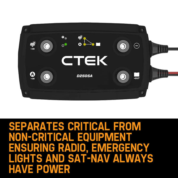 Ctek 20A Off Grid Battery Charging System W/ D250sa & Digital Display Monitor