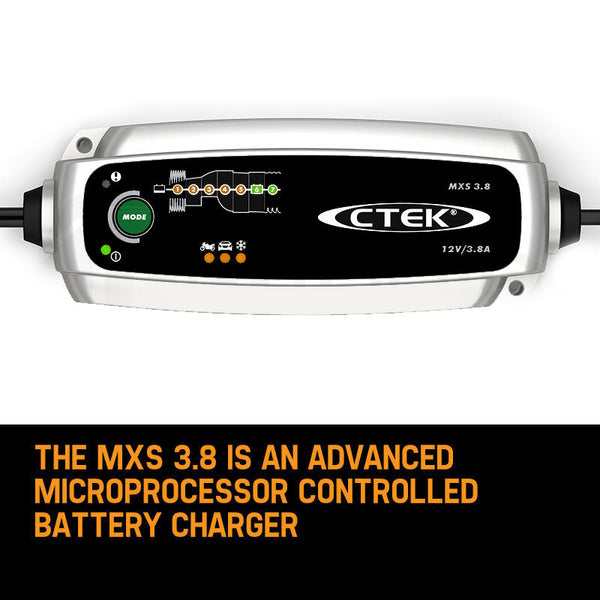 Ctek Mxs 3.8 12V Amp Smart Battery Charger Car Motorcycle Caravan Camper Agm