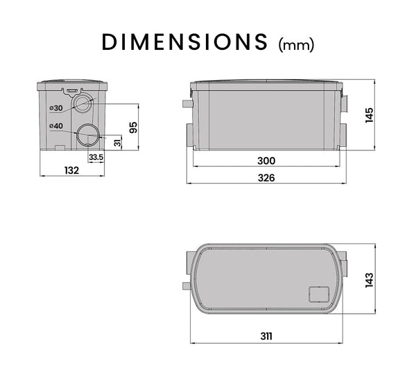 Protege 2 Inlet Grey Water Pump For Bathroom Fixtures Shower Basin Other Building Materials