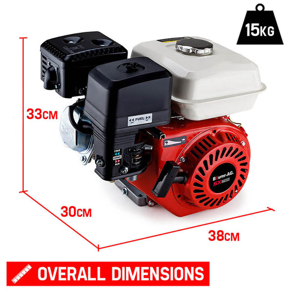 Baumr Ag Baumr Ag 6.5Hp Petrol Stationary Engine Motor 4 Stroke Ohv Horizontal Shaft Recoil Start Multi Purpose Power Tool Engines