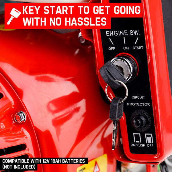 Baumr Ag Baumr Ag 7Hp Petrol Engine Stationary Motor Ohv Horizontal Shaft Electric Start 4 Stroke Multi Purpose Power Tool Engines