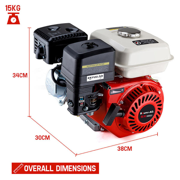 Baumr Ag Baumr Ag 7Hp Petrol Stationary Engine Ohv 4 Stroke Horizontal Shaft Replacement Motor Multi Purpose Power Tool Engines