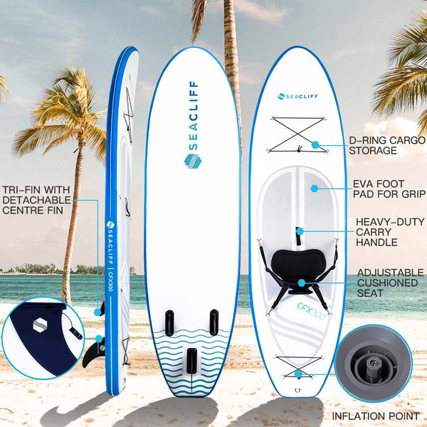 Seacliff Stand Up Paddle Board Sup Inflatable Paddleboard Kayak Surf