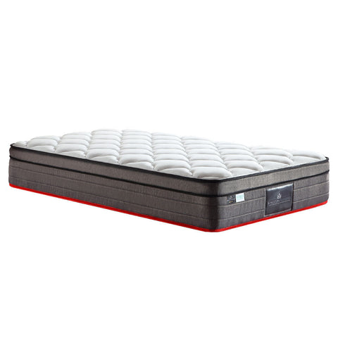 Slumber Mattress Single Size Bed Euro Top Pocket Spring Bedding Foam 34Cm