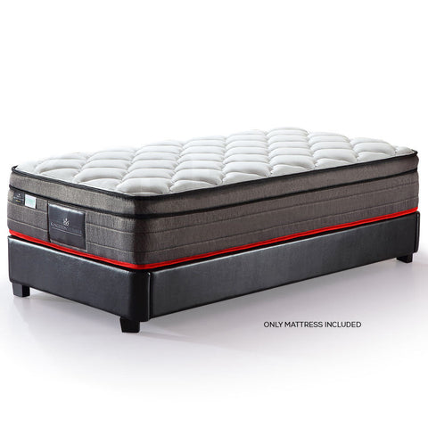 Slumber Mattress Single Size Bed Euro Top Pocket Spring Bedding Firm Foam 34Cm