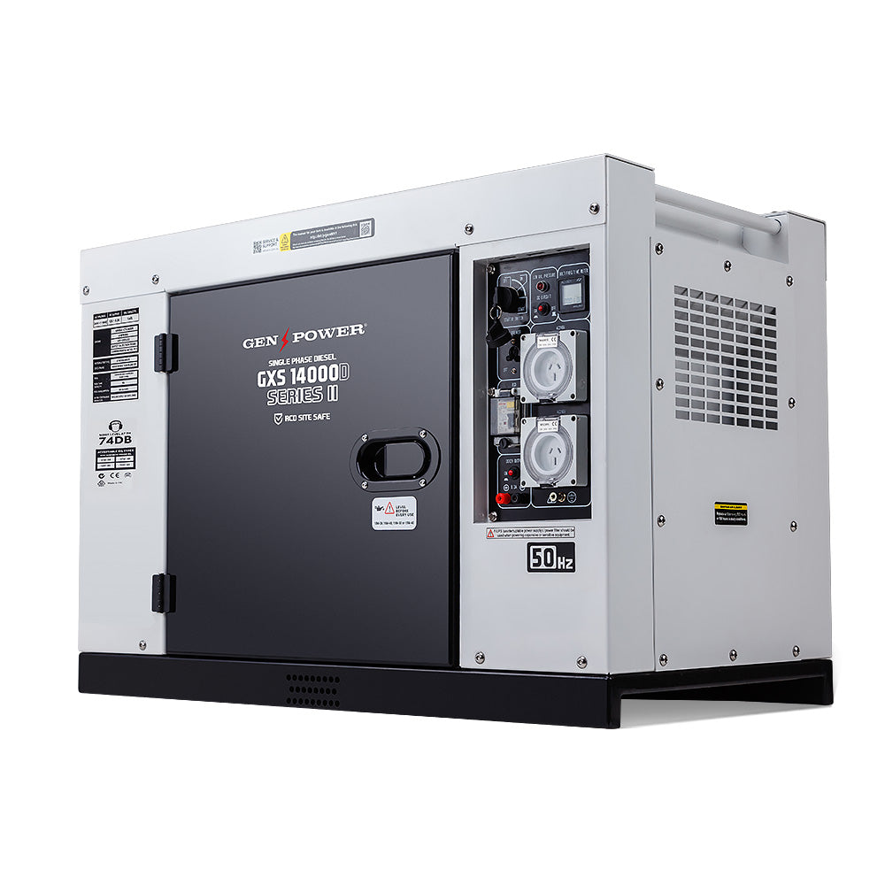 Genpower Diesel Generator 8.4Kw Peak Single Phase Key Start 460Cc Engine Commercial Generators