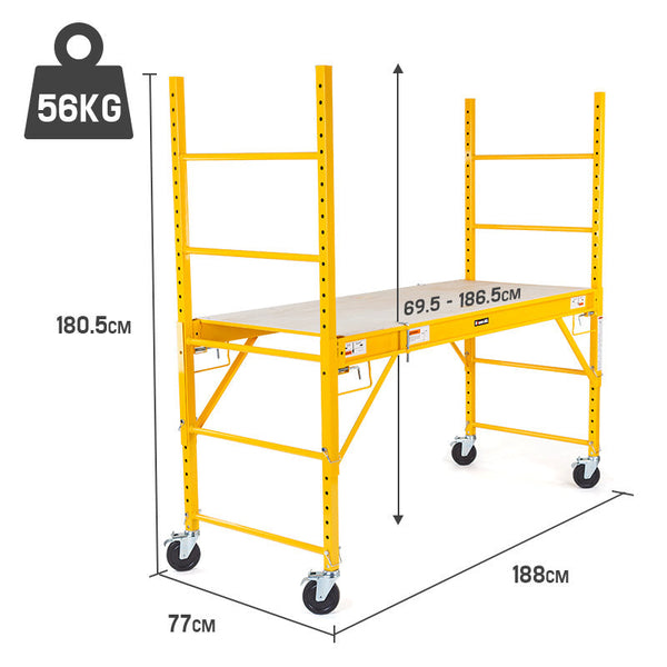 Baumr Ag Baumr Ag 450Kg Mobile Scaffold High Work Platform Portable Scaffolding